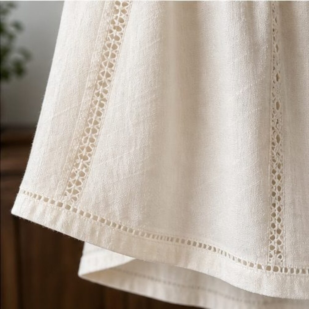 Cream Ruffle Blouse - Picture 6 of 6